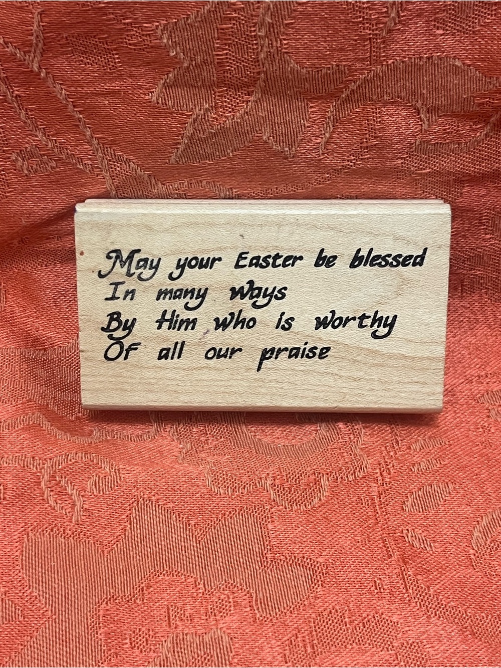 Used Easter Blessings wooden Stamp